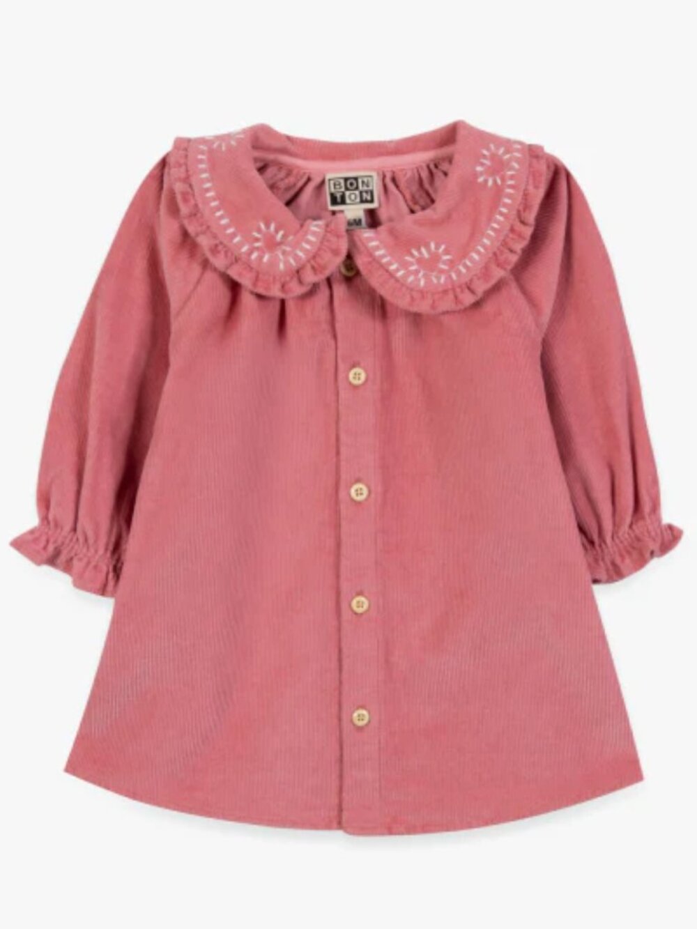 BONTON dress pink corduroy